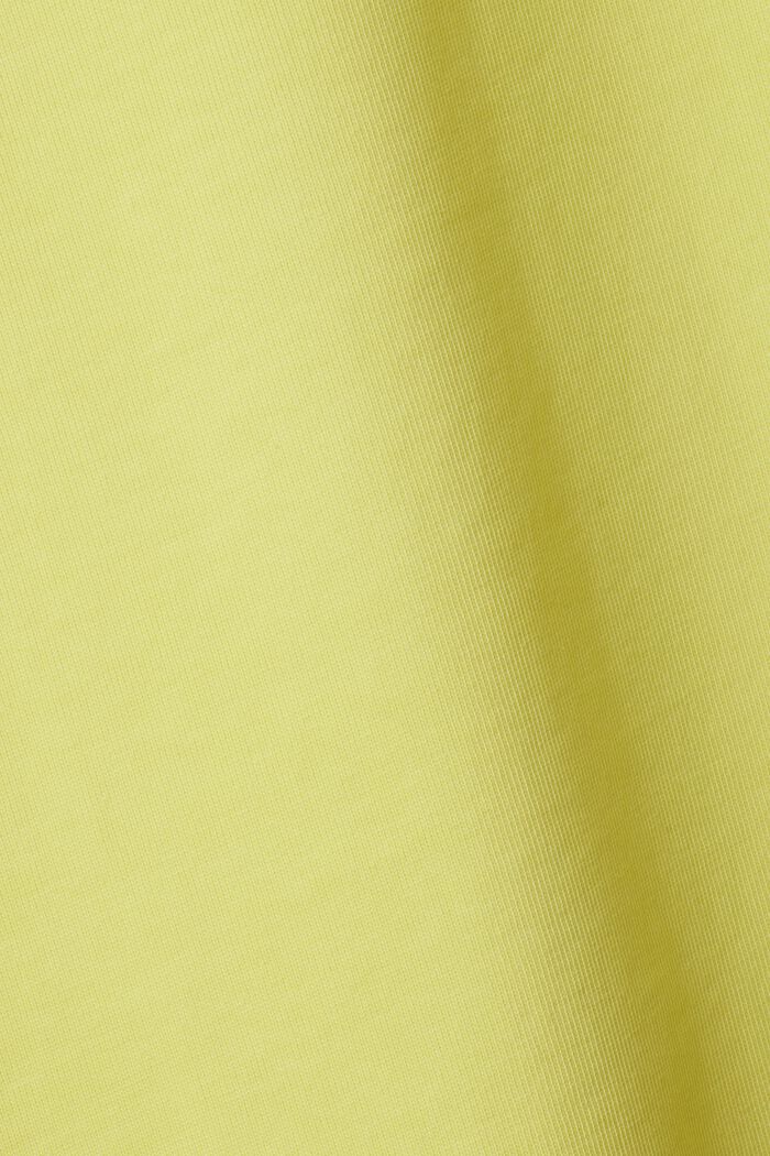 T-shirt unisex in jersey di cotone con logo, LIME YELLOW, detail image number 7