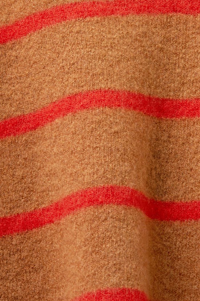 Pullover a V in misto lana, CARAMEL, detail image number 5