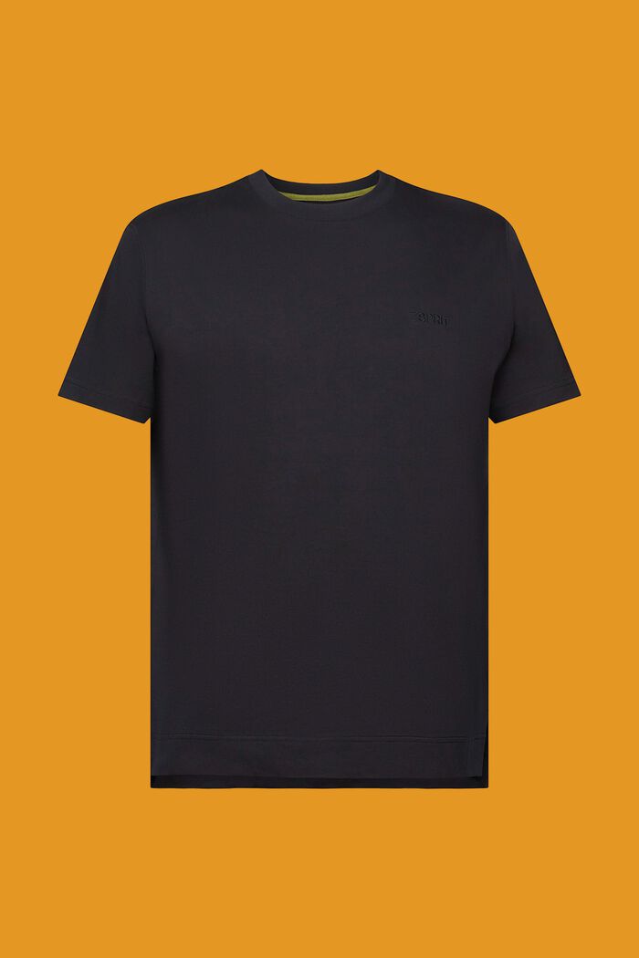 T-shirt con logo ricamato, BLACK, detail image number 6