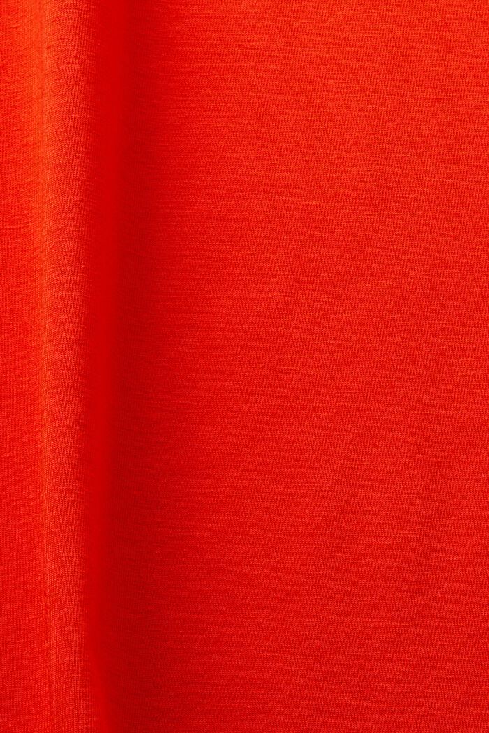 T-shirt in jersey con scollo ampio, RED, detail image number 5