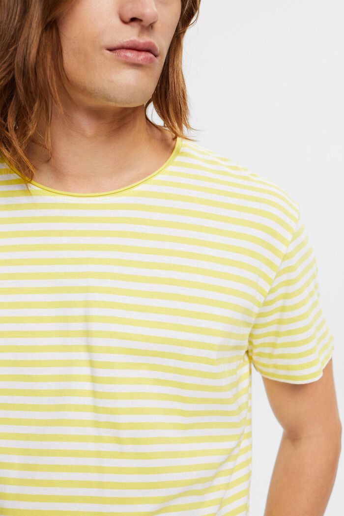 T-shirt in jersey con motivo a righe, BRIGHT YELLOW, detail image number 2