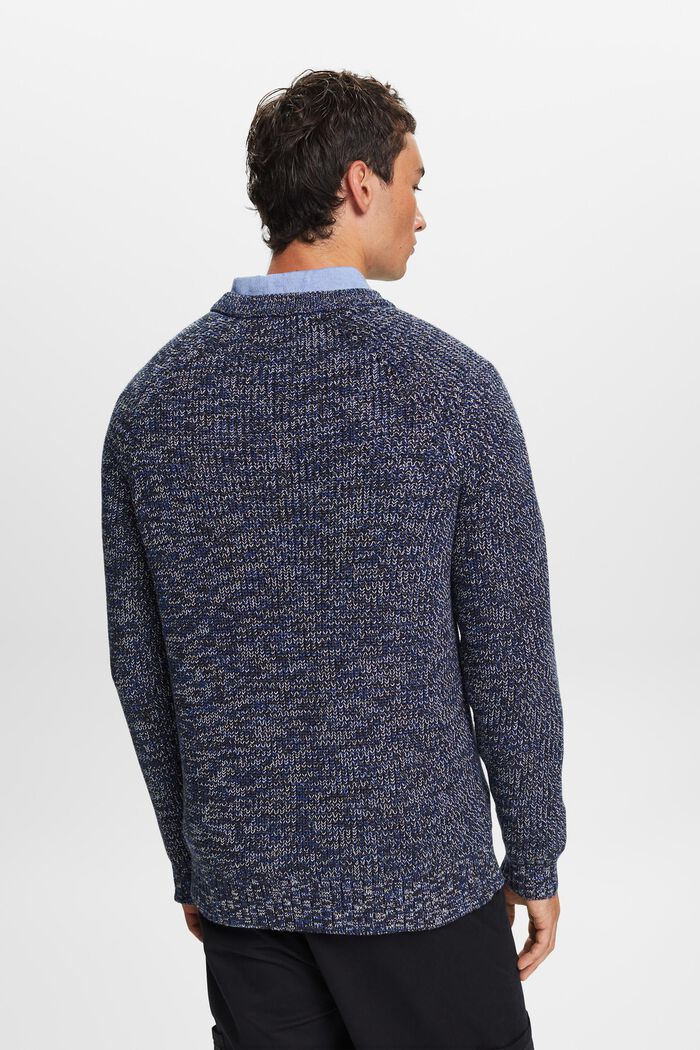 Pullover di cotone in maglia a coste, PETROL BLUE, detail image number 4