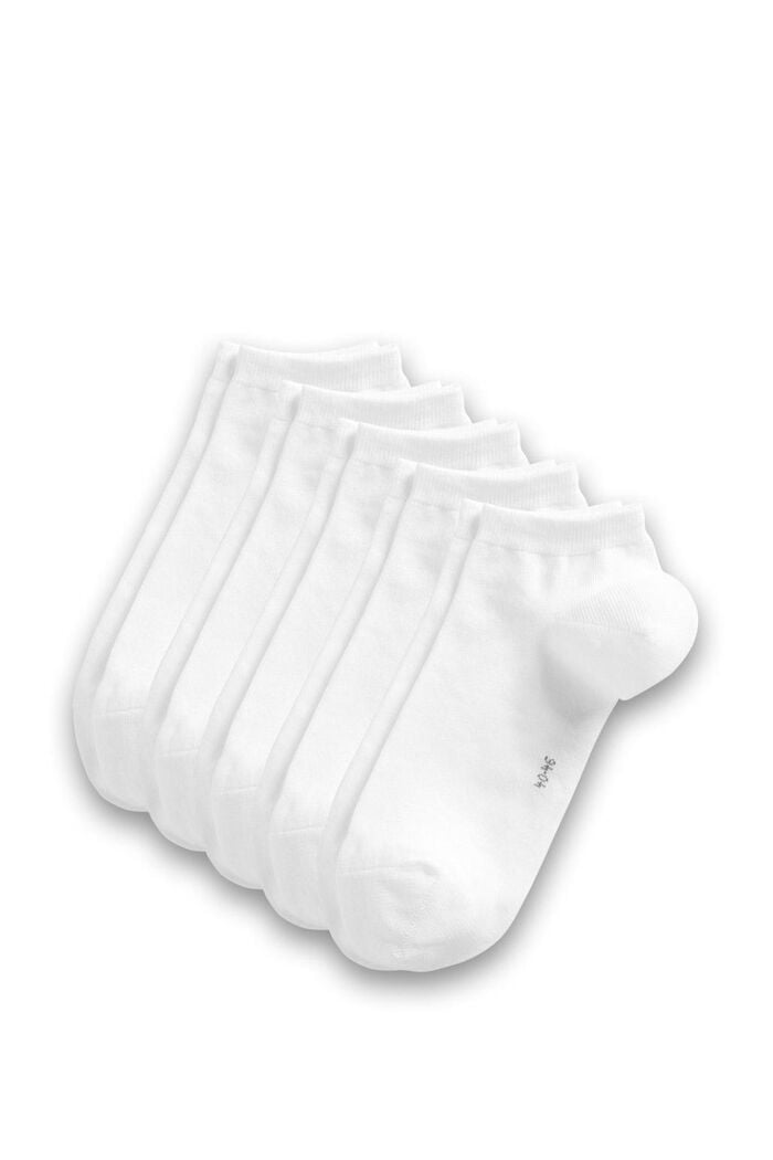Confezione di 5 paia di calzini da sneakers in misto cotone