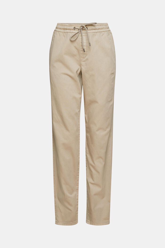 Pantaloni con coulisse e cordoncino in cotone Pima