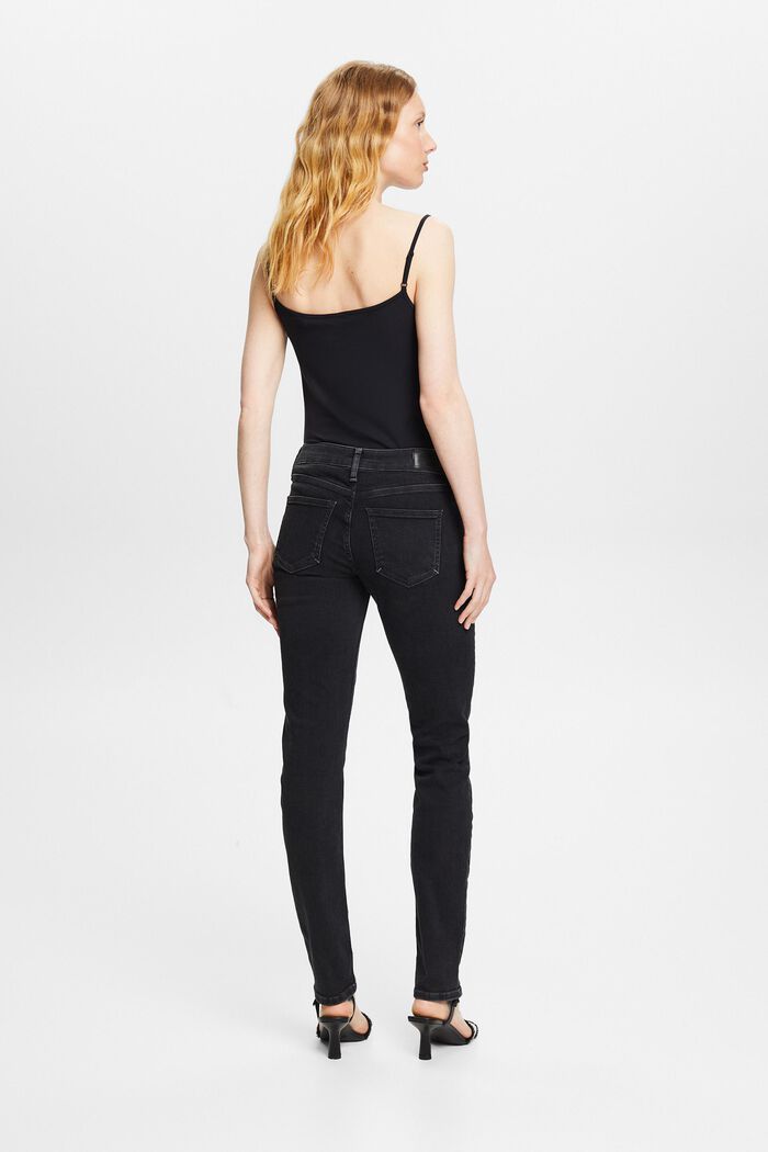 Jeans Slim Fit a vita media, BLACK RINSE, detail image number 2