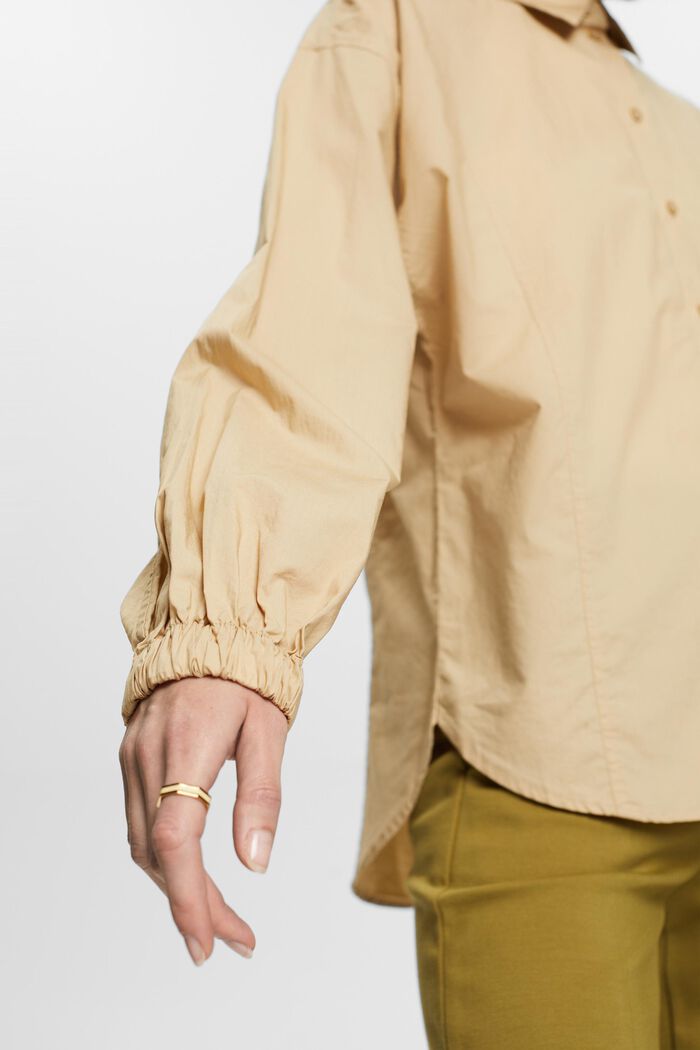 Camicia in cotone con bottoni, SAND, detail image number 2