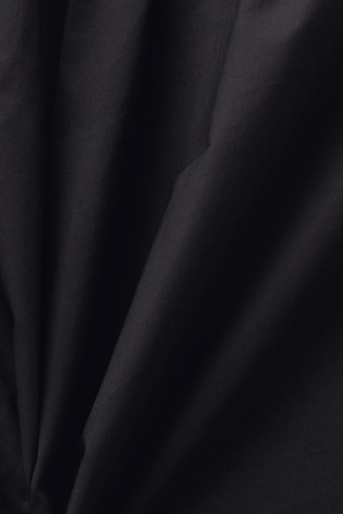 Blusa senza maniche in popeline, BLACK, detail image number 4