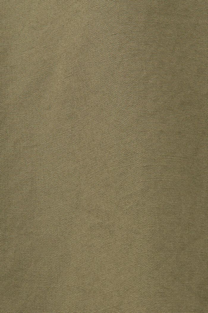 Camicia in cotone con colletto alto, KHAKI GREEN, detail image number 4