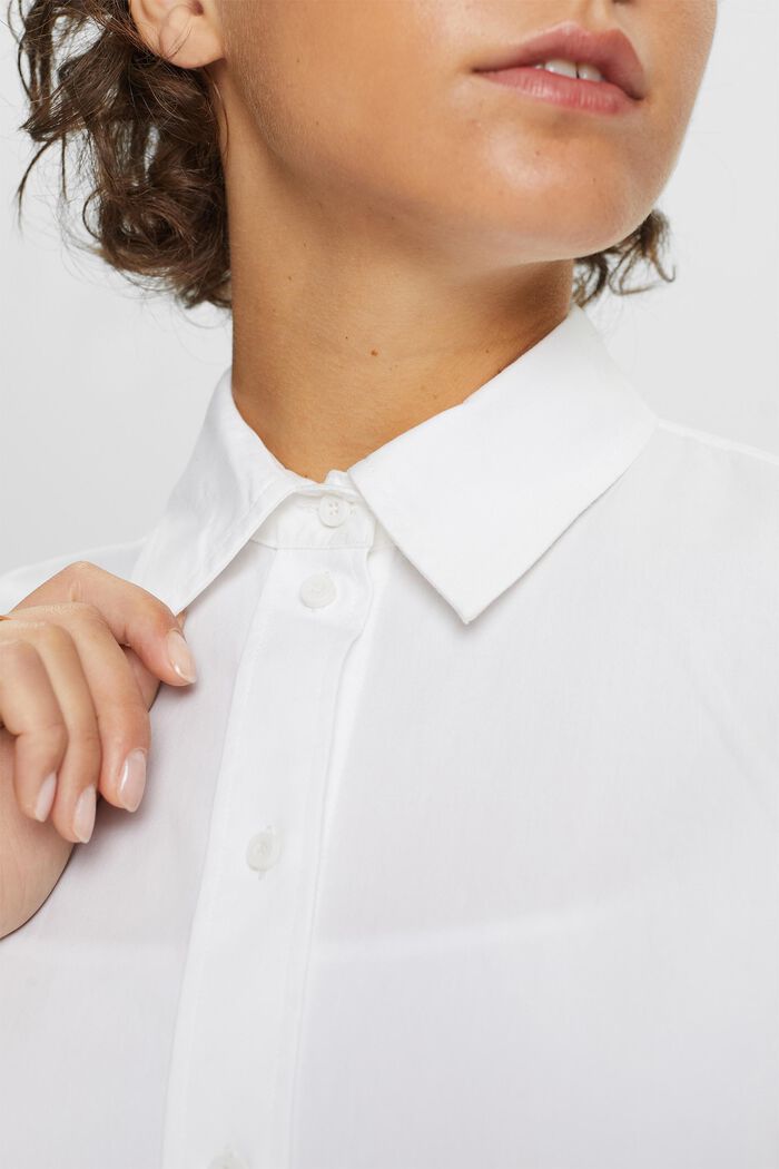 Camicia blusata oversize, WHITE, detail image number 2