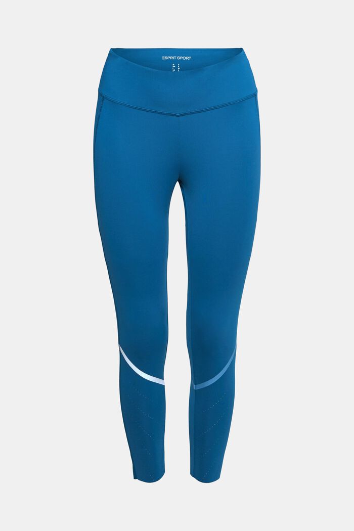 In materiale riciclato: leggings con E-Dry, PETROL BLUE, detail image number 7