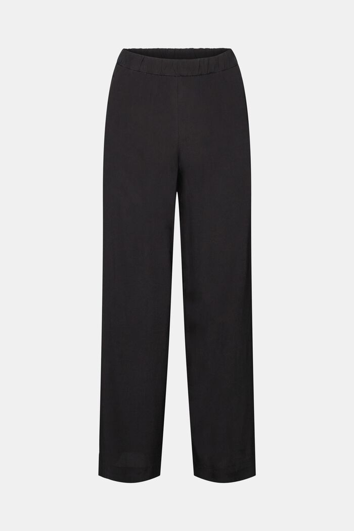 Pantaloni pull-on in crêpe, BLACK, detail image number 7