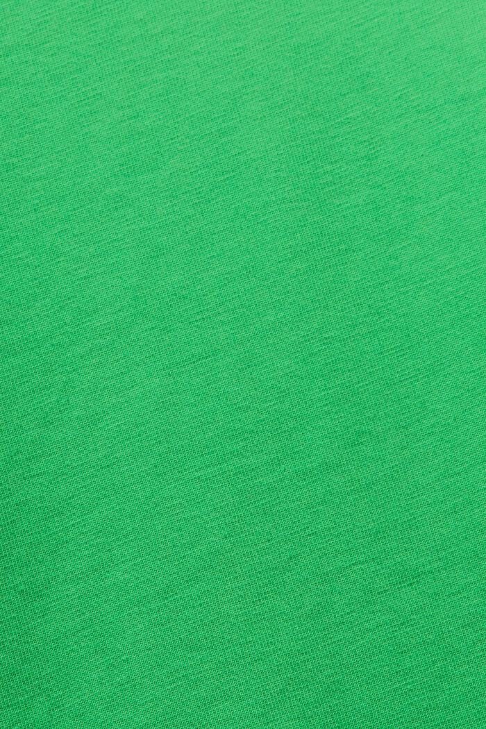 T-shirt girocollo in cotone, GREEN, detail image number 6