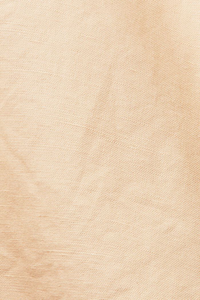 Pantaloncini con cintura da annodare, misto cotone e lino, SAND, detail image number 5