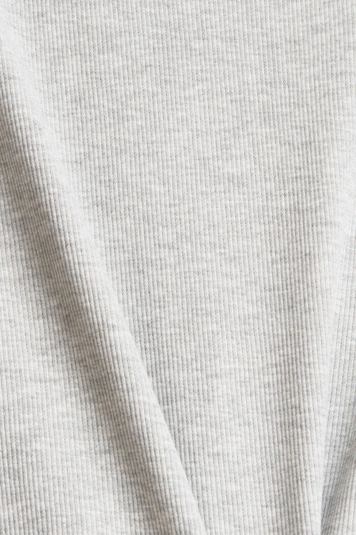 Maglia in jersey con cotone biologico, LIGHT GREY, detail image number 4