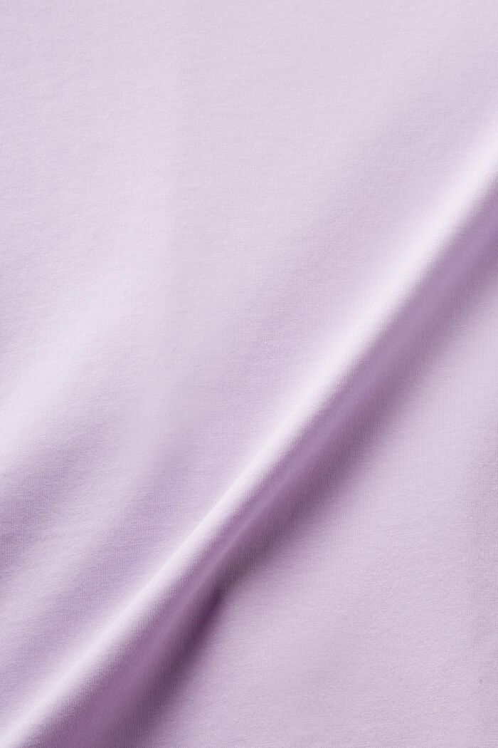 Maglietta in cotone Pima con girocollo, LAVENDER, detail image number 4