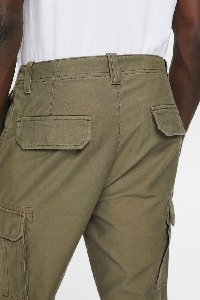 Pantaloni cargo in cotone, KHAKI GREEN, detail image number 4