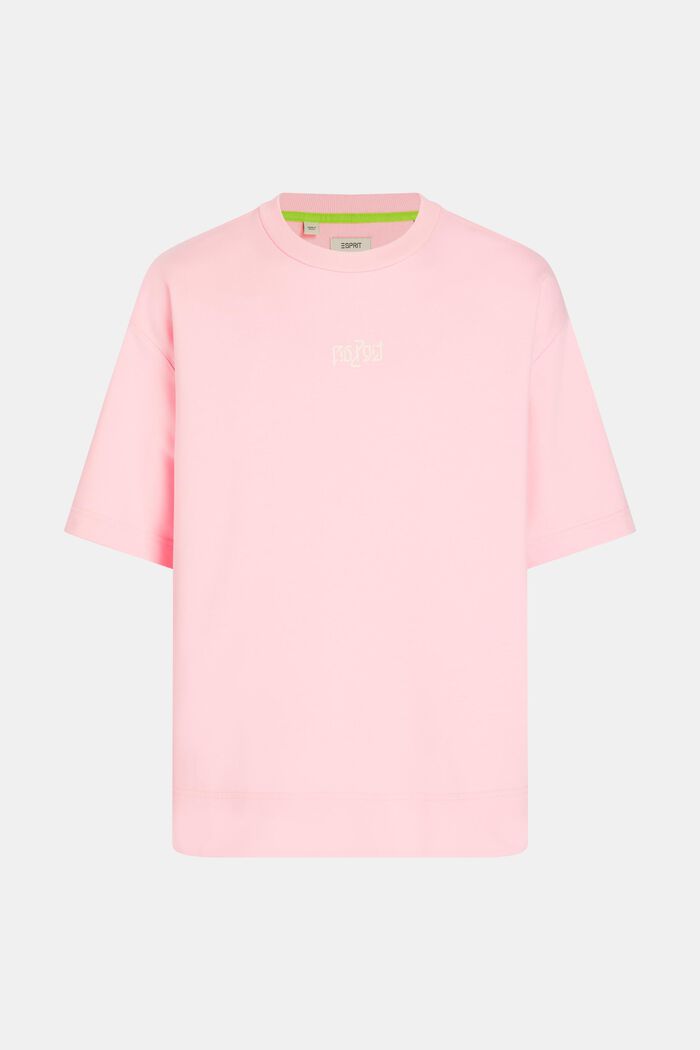 Felpa fluo con stampa relaxed fit, LIGHT PINK, detail image number 4