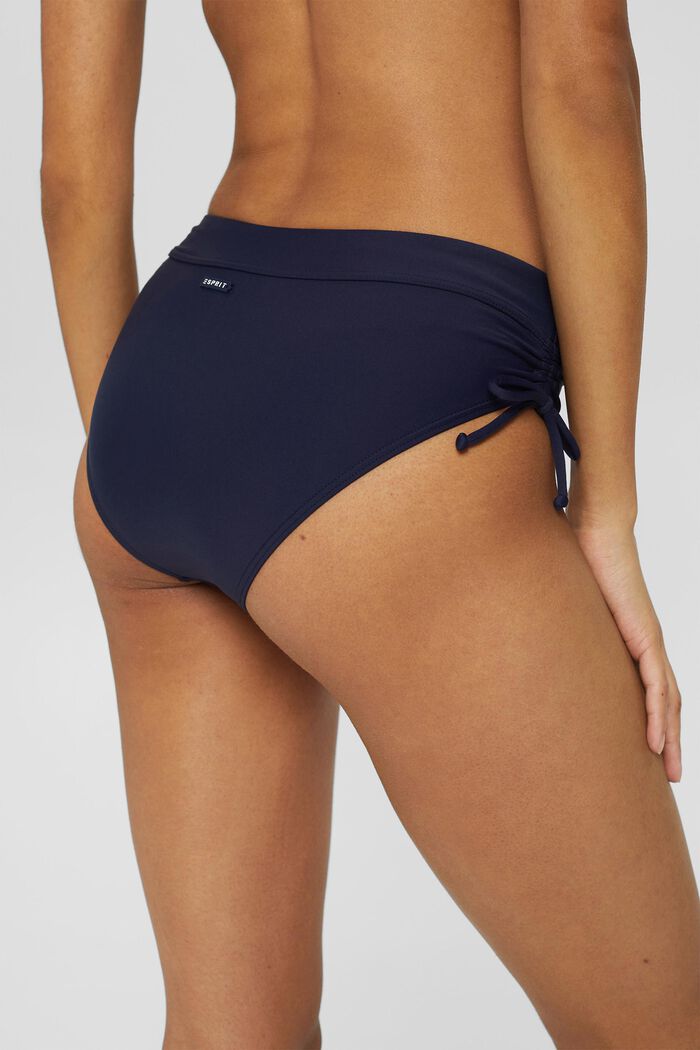 In materiale riciclato: slip con arricciature, NAVY, detail image number 0