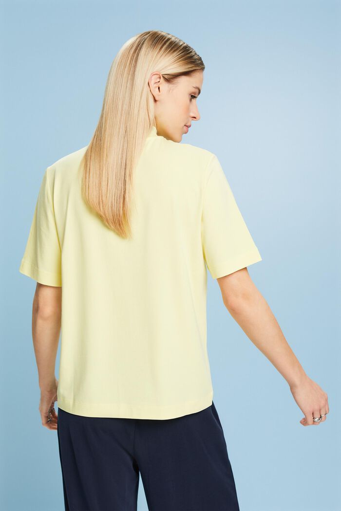 T-shirt in jersey con scollo ampio, LIME YELLOW, detail image number 3