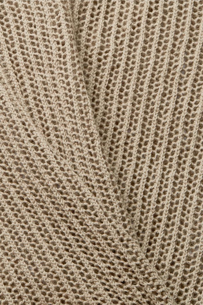 Pullover in maglia con design pointelle, PALE KHAKI, detail image number 6