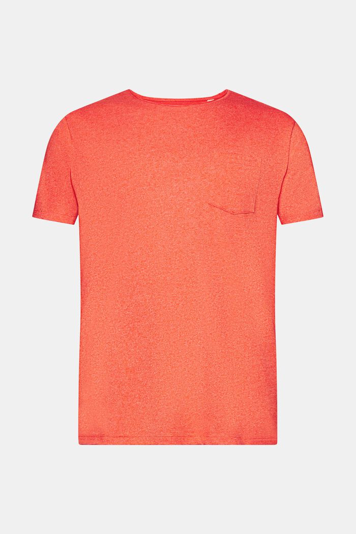 In materiale riciclato: t-shirt melangiata in jersey, ORANGE RED, detail image number 6