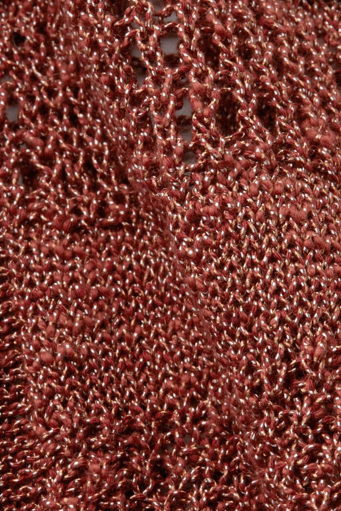 Maglia senza maniche Mouliné, misto cotone, TERRACOTTA, detail image number 4