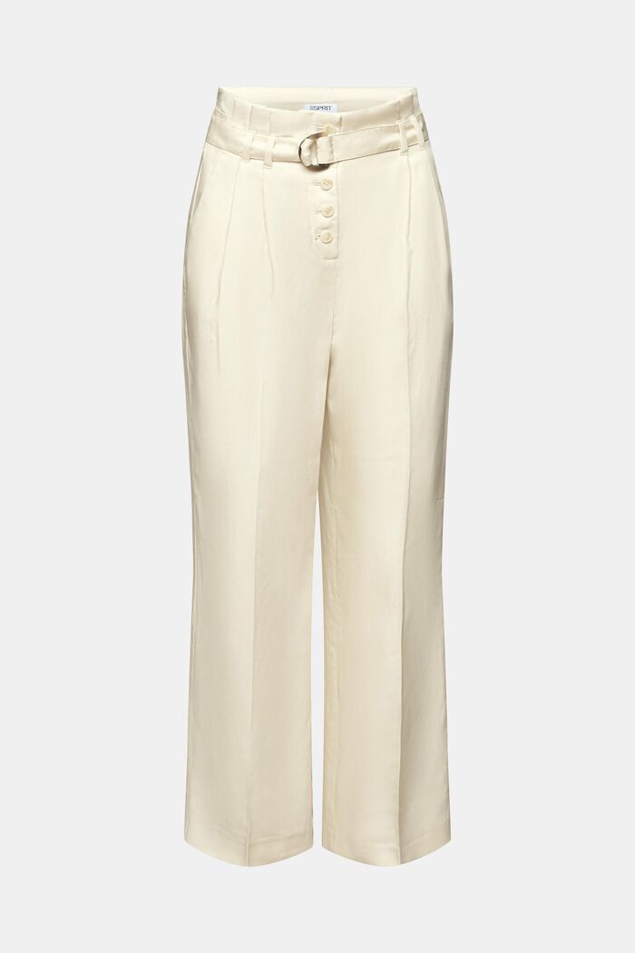 Mix and Match Pantaloni culotte cropped, vita alta, SAND, detail image number 7