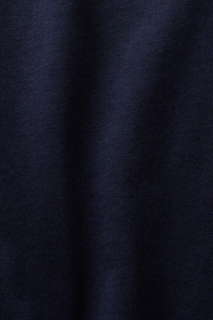 T-shirt smanicata con stampa e paillettes, NAVY, detail image number 5