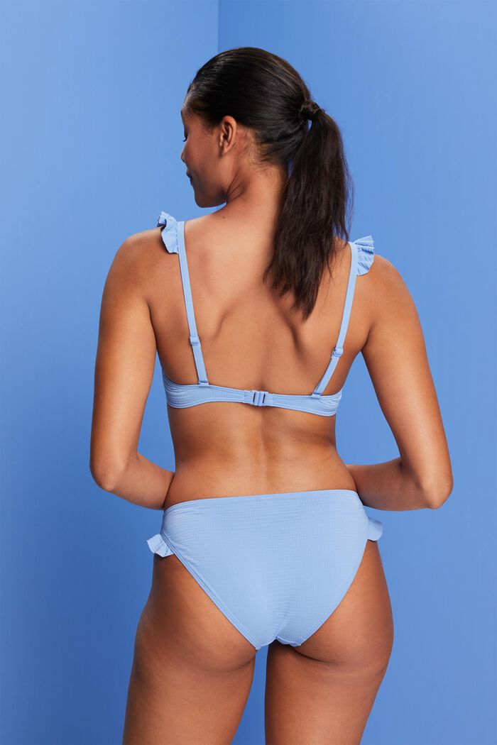 Riciclato: top da bikini con ferretto con arricciature, LIGHT BLUE LAVENDER, detail image number 2