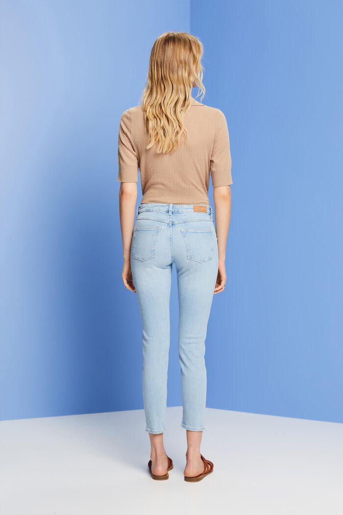 Jeans Slim Fit a vita media, BLUE BLEACHED, detail image number 3