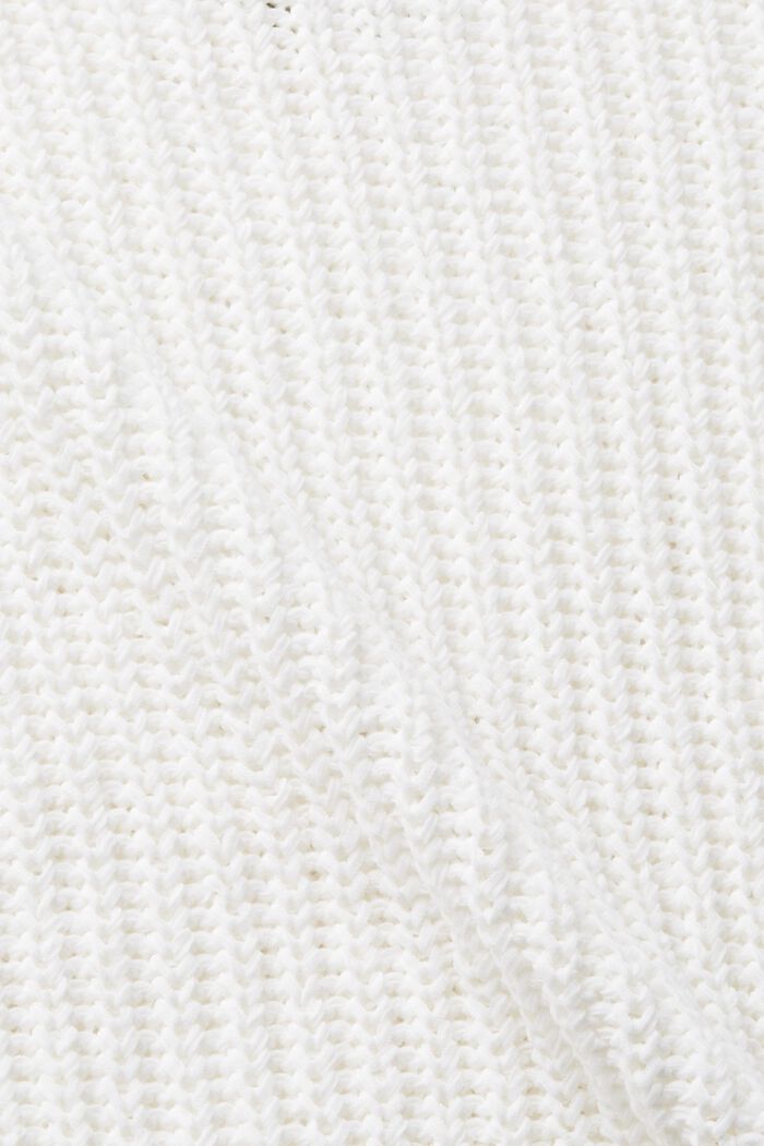 Pullover in maglia traforata, OFF WHITE, detail image number 5