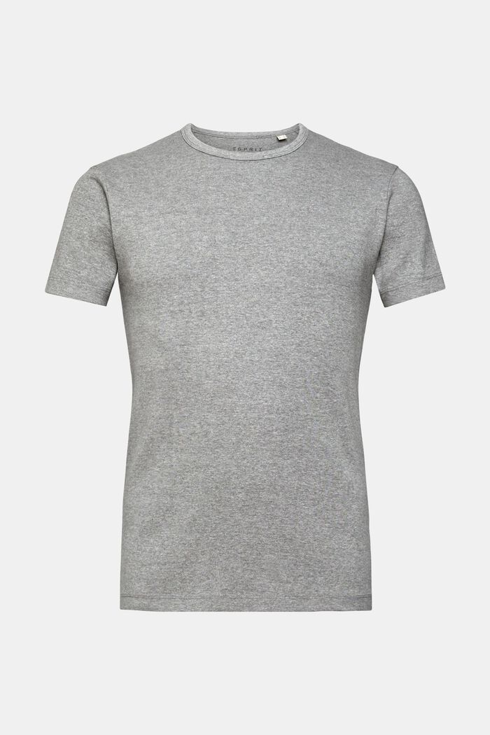 T-shirt in jersey slim fit, MEDIUM GREY, overview