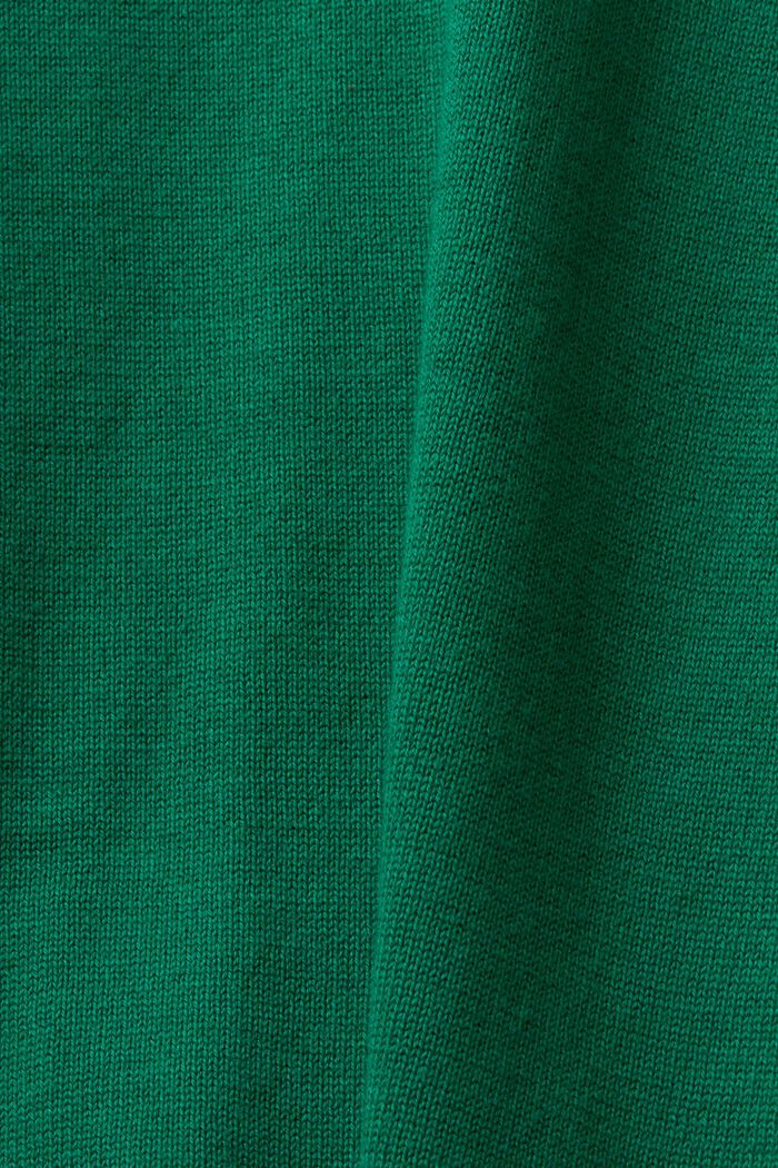 Pullover oversize, 100% cotone, DARK GREEN, detail image number 6