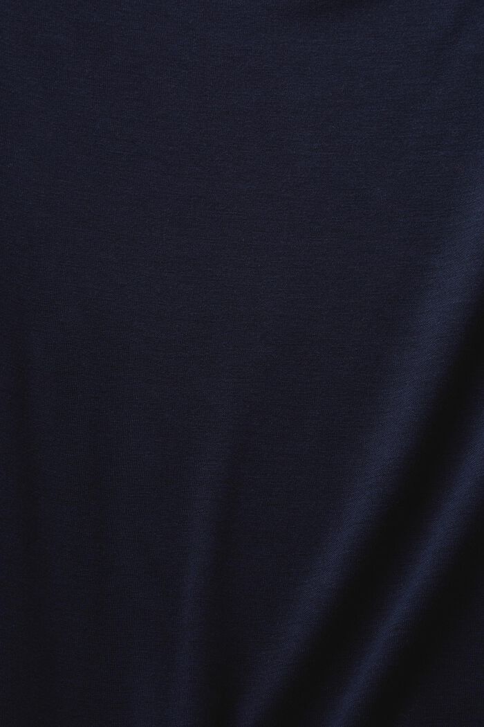 Maglia a maniche lunghe in jersey con collo a cascata, NAVY, detail image number 5