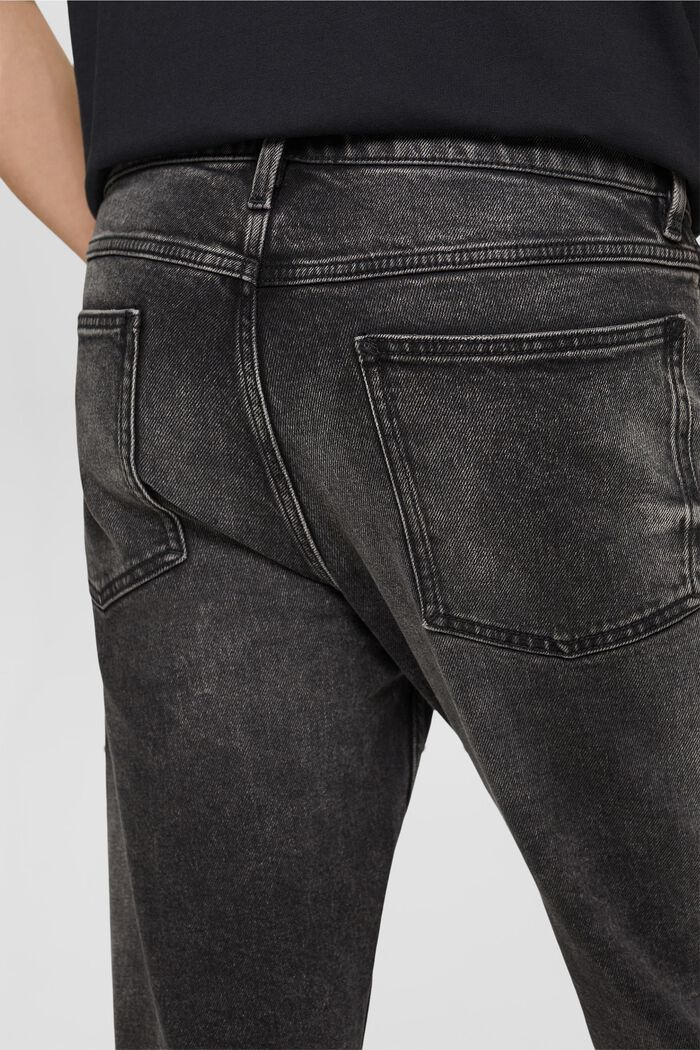 Jeans elasticizzati con effetto slavato, BLACK MEDIUM WASHED, detail image number 4