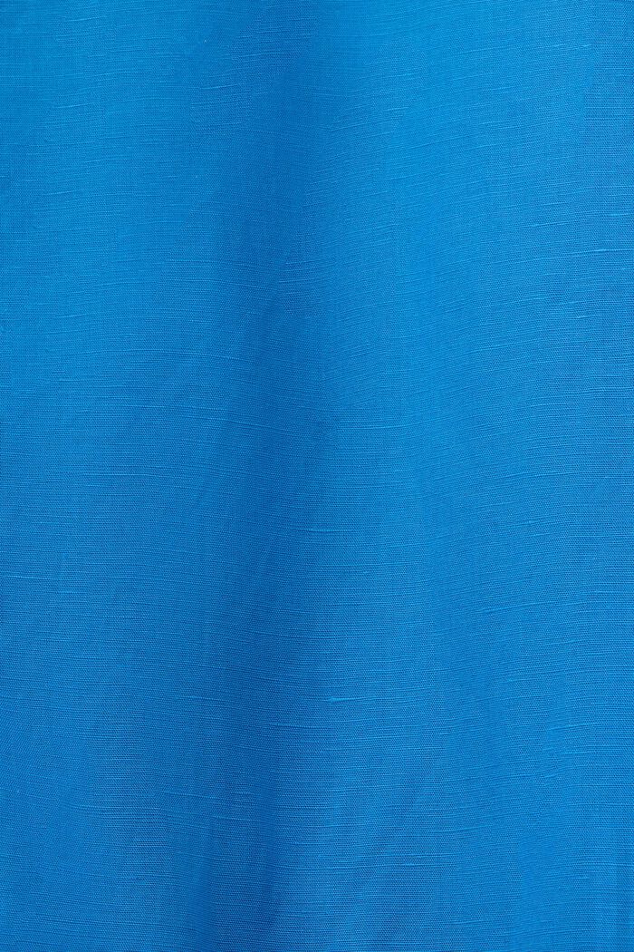 Tunica con cintura, misto lino, BRIGHT BLUE, detail image number 4