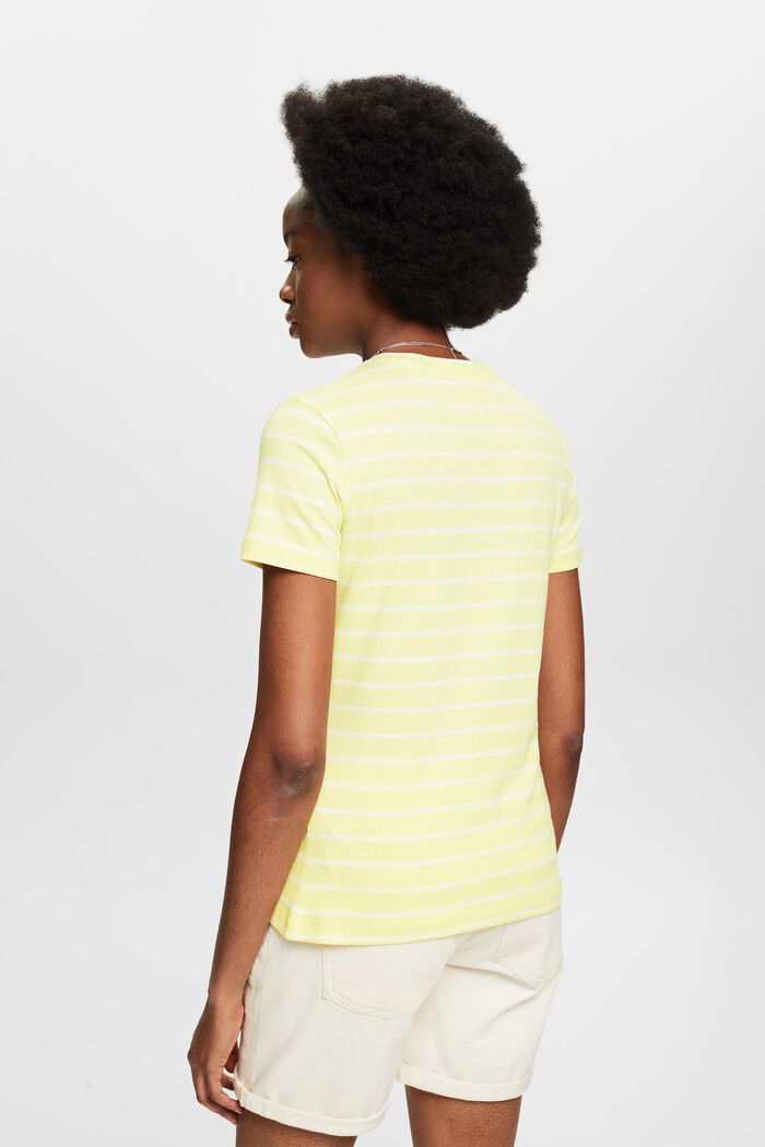 Maglia girocollo a righe, LIME YELLOW, detail image number 2