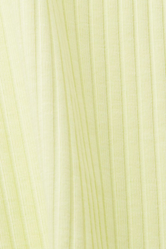 Canotta in maglia a coste, LIME YELLOW, detail image number 5