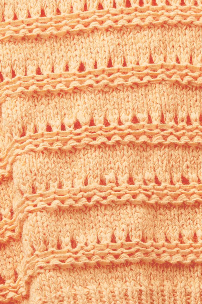 Pullover in maglia traforata, PASTEL ORANGE, detail image number 4