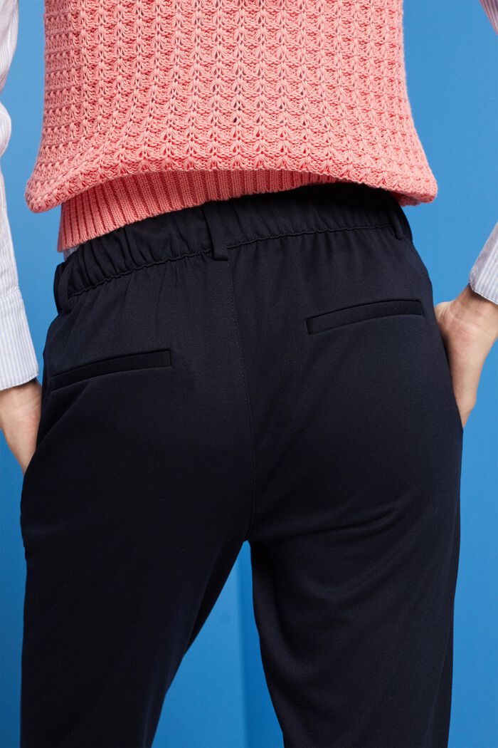 Pantaloni stretch con elastico in vita, DARK BLUE, detail image number 4