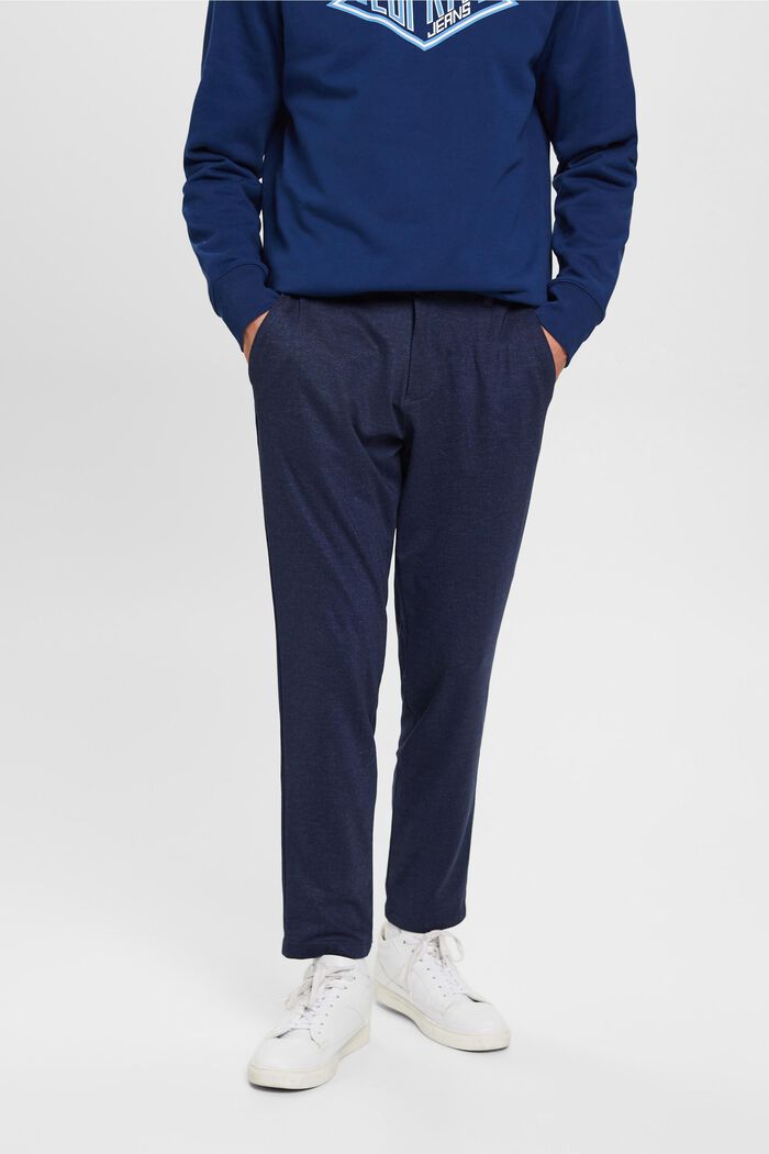 Pantaloni smart in stile jogger, DARK BLUE, detail image number 0