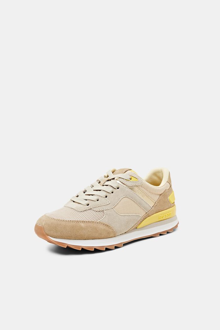 Sneakers in pelle scamosciata, PASTEL YELLOW, detail image number 2