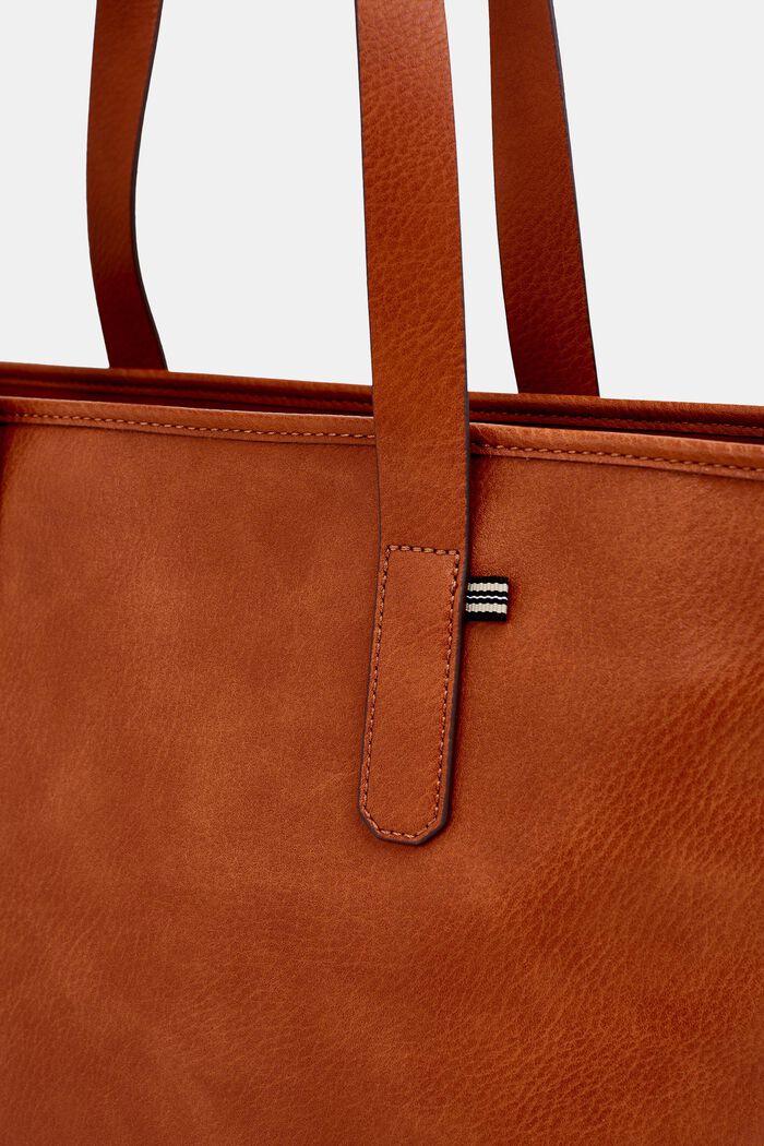 Borsa a tracolla in similpelle, RUST BROWN, detail image number 1