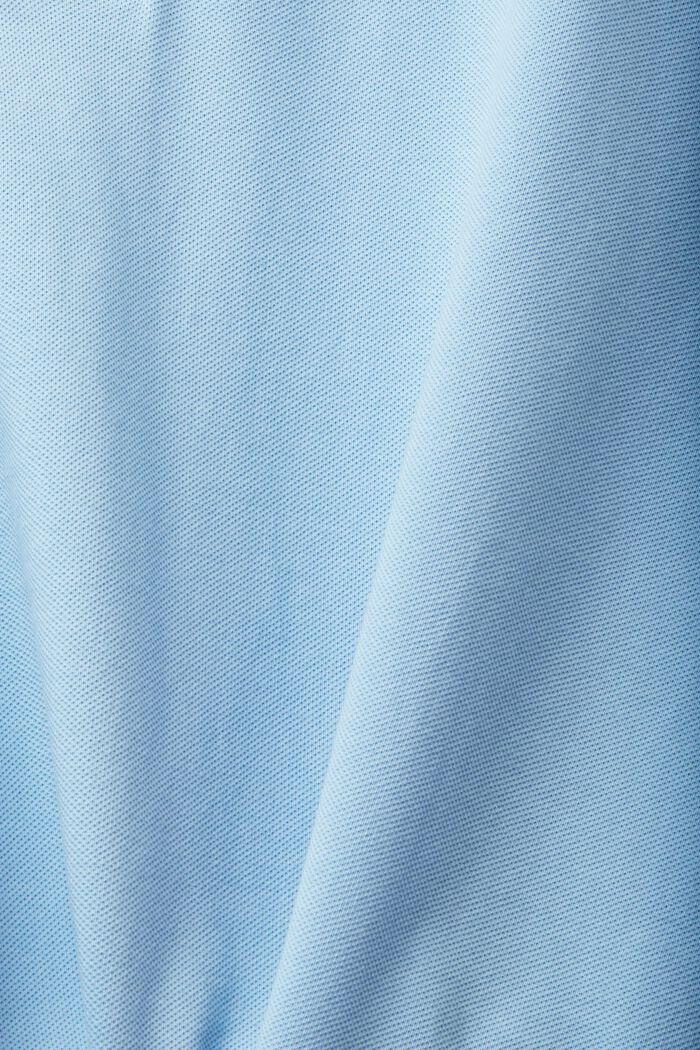 Polo Slim Fit in piqué di cotone, LIGHT BLUE, detail image number 5