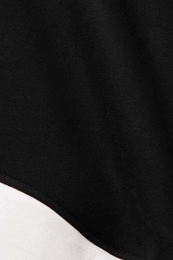 Cardigan in jersey con zip, BLACK, detail image number 4