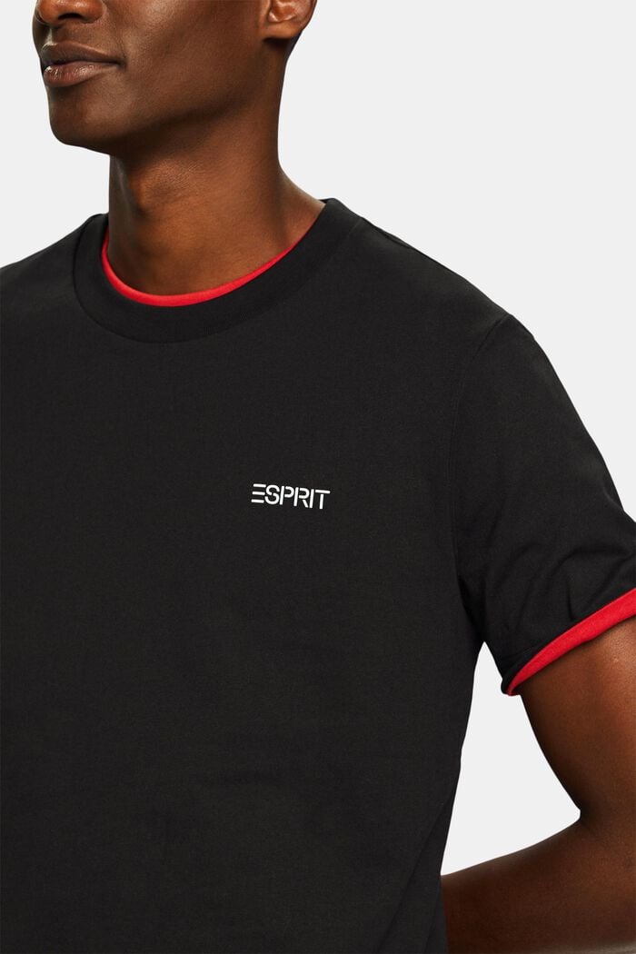 T-shirt unisex con logo, BLACK, detail image number 3