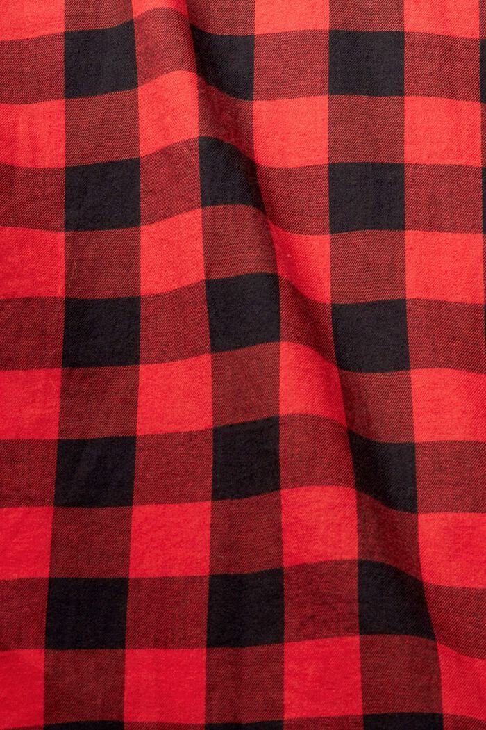 Camicia di flanella a quadri vichy, realizzata in cotone sostenibile, RED, detail image number 4