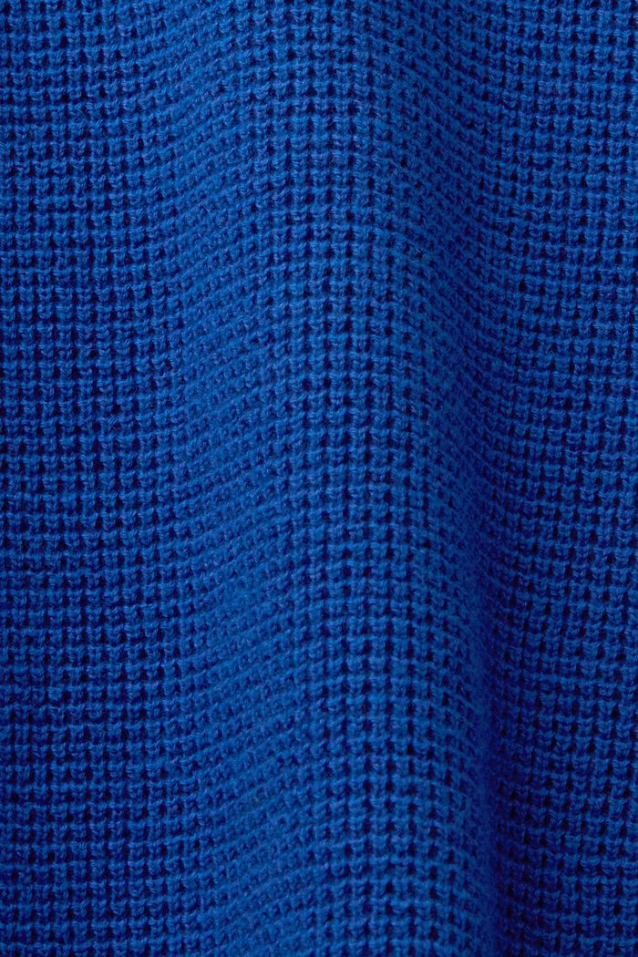 Troyer in cotone con zip, BRIGHT BLUE, detail image number 5
