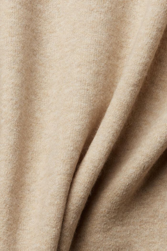 Con lana: cardigan con scollo a V, SAND, detail image number 1