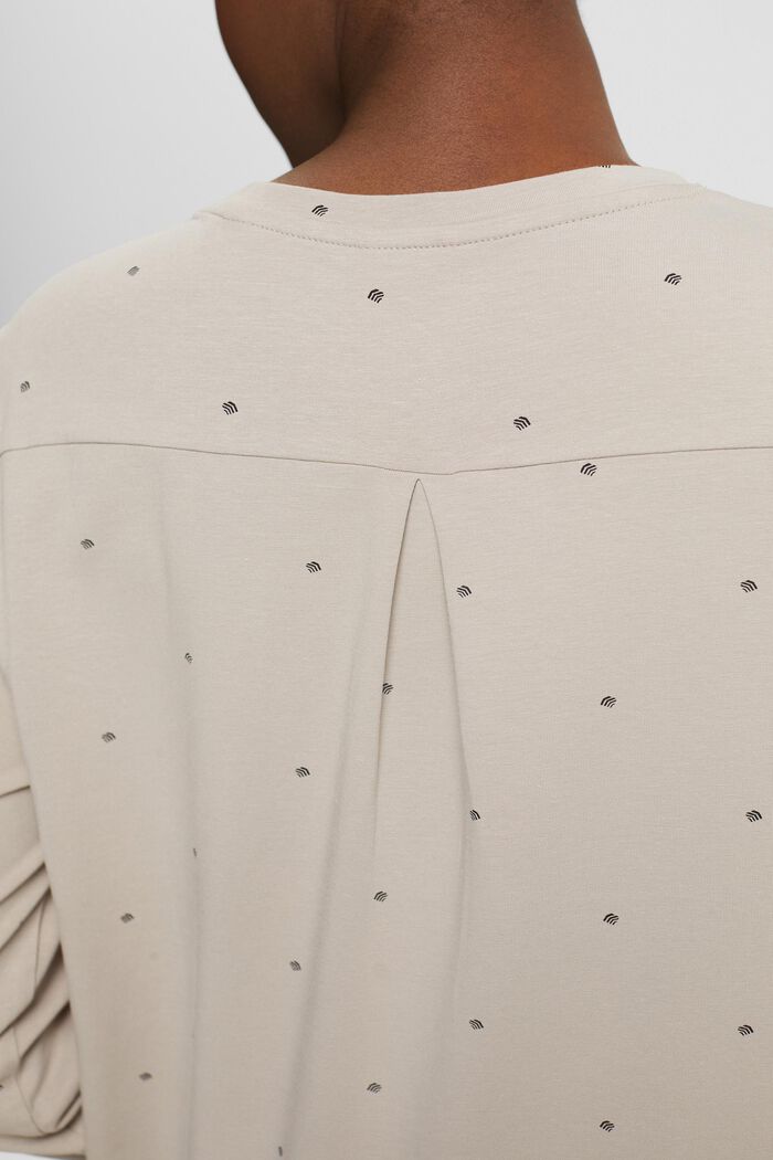 Camicia da notte in cotone, LIGHT TAUPE, detail image number 2